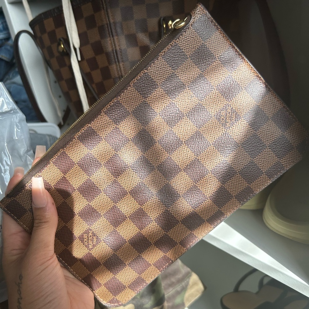 Authentic LV damier brown toiletry bag / clutch wallet